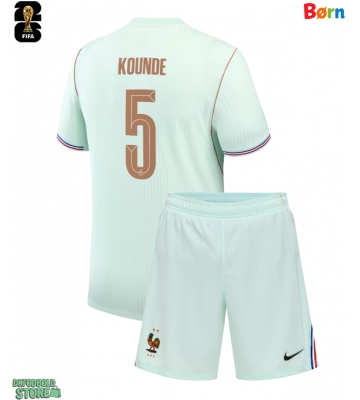 Frankrig Jules Kounde #5 Replika Babytøj Udebanesæt Børn VM 2026 Kortærmet (+ Korte bukser)
